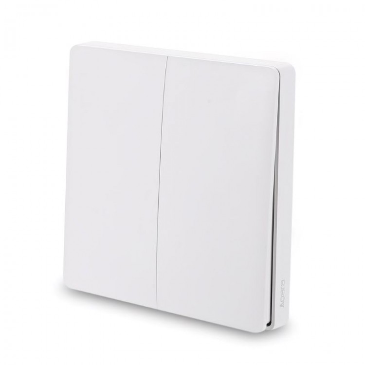 thumb картинка Выключатель настенный Aqara Wall Light Switch (двуклавишный) от магазина Fastoo