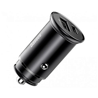 картинка Автомобильное зарядное устройство Baseus Circular Metal PPS Quick Charger Car Charger 30W магазин Fastoo являющийся официальным дистрибьютором в России 