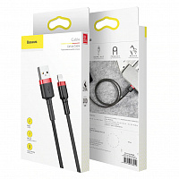 картинка Кабель Baseus Cafule Cable USB - Lightning 2,4А 1м магазин Fastoo являющийся официальным дистрибьютором в России 